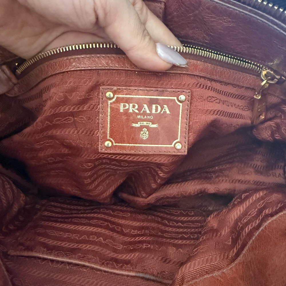 Prada Brown Leather Handbag - Picture 2 of 9